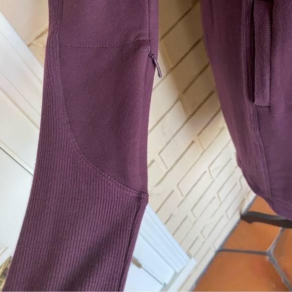 Athleta Balance Dress Spiced Cabernet Long Sleeve Size XS Pockets Modal Tencel - Picture 5 of 12